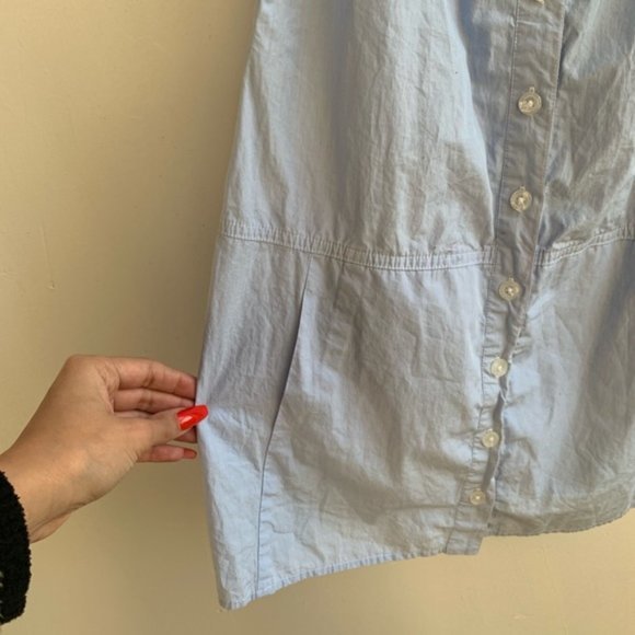 AE button front tie sleeve pocket dress 2 - Picture 3 of 7